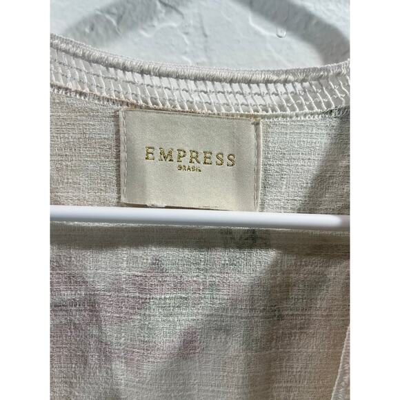 Empress Brasil Isabel Floral Ruffle Mini Dress Tie Front Size S One Size - Picture 8 of 16